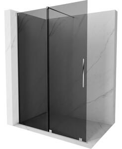 Mexen Velar, sprchová zástena s posuvnými dverami Walk-in 130 x 200 cm, 8mm šedé sklo, chrómová, 871-130-000-43-01