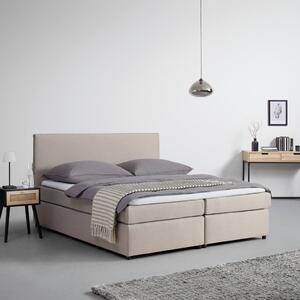 Boxpringová posteľ s toperom, 180x200 Cm, Béžová