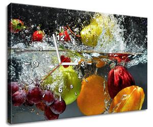 Obraz s hodinami Sladké ovocie Rozmery: 60 x 40 cm