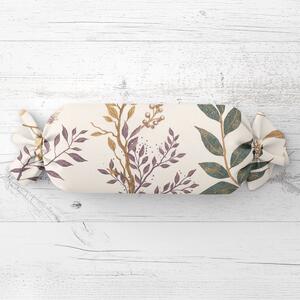 Biante Vankúš valec bonbon Sandra SA-544 Jesenné vetvičky na krémovom 15x40 cm