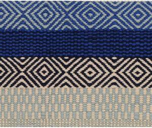 Vlnený tkaný koberec Nina 693 modrý 0,70 x 1,40 m