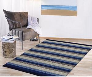 Vlnený tkaný koberec Nina 693 modrý 0,70 x 1,40 m
