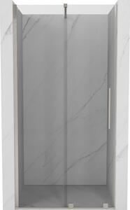 Mexen Velar, posuvné sprchové dvere do otvoru 90 cm, 8mm číre sklo, brúsená oceľ, 871-090-000-01-97