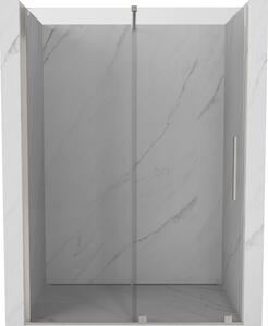Mexen Velar, posuvné sprchové dvere do otvoru 130 cm, 8mm číre sklo, brúsená oceľ, 871-130-000-01-97