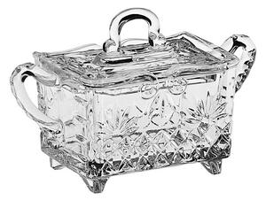 Crystal Bohemia Sklenená dóza truhlička