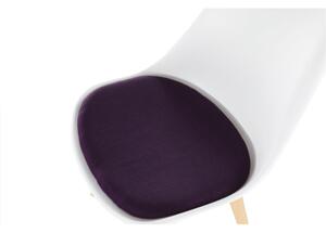 Stolička, biela/fialová, DAMARA