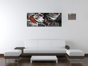 Obraz s hodinami Káva arabica Rozmery: 60 x 40 cm