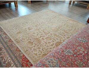 Orientálny koberec Moghul 443 béžový s hodvábom 1,77 x 2,83 m
