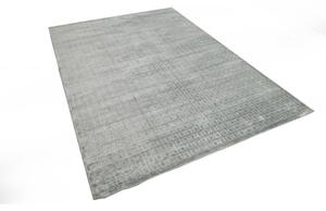 Moderný jednofarebný kusový koberec Handloom strieborno tyrkysový 2,00 x 3,00 m