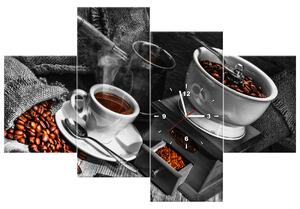 Gario Obraz s hodinami Káva arabica Veľkosť: 140 x 70 cm