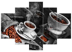 Gario Obraz s hodinami Káva arabica Veľkosť: 150 x 105 cm