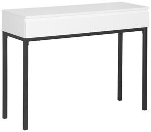 KONZOLOVÝ STOLÍK, čierna, biela, kov, kompozitné drevo, 100/35/77 cm home24 - Online Only obývacie izby, Online Only