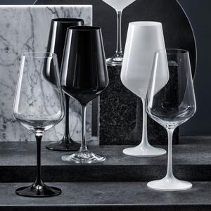Crystalex pohár na červené víno Black and White Čierna noha 450 ml 2 KS