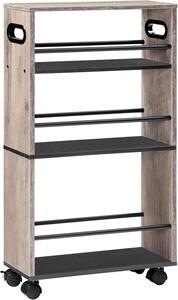 Pojízdný kuchyňský regál Vasagle Tonari 45 cm šedý