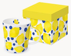 Hrnček z nového kostného porcelánu Lemon & Dots