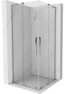 Mexen Velar L Duo, sprchový kút s posuvnými dverami 80 x 80 cm, 8mm číre sklo, chrómová, 871-080-080-02-03-01