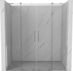 Mexen Velar L Duo, posuvné sprchové dvere do otvoru 170 cm, 8mm číre sklo, chrómová, 871-170-003-02-01