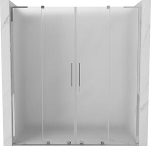 Mexen Velar L Duo, posuvné sprchové dvere do otvoru 170 cm, 8mm sklo námraza, chrómová, 871-170-003-32-01