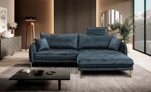 ROHOVÁ SEDAČKA, textil, modrá MID.YOU - Sedačky, Online Only