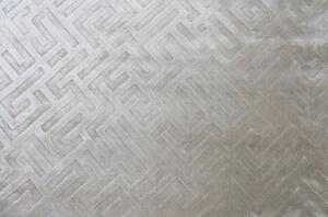 Moderný geometrický koberec Handloom strieborno krémový 1,40 x 2,00m 1,40 x 2,00 m
