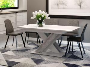 Jedálenský stôl Lumenza (biela + betón). Vlastná spoľahlivá doprava až k Vám domov. 1054139
