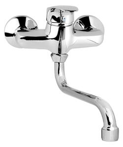 Mereo Mereo, Drezová nástenná batéria, Sonáta, s ramienkom rúrkovým ø 18 mm - 300 mm, chróm, MER-CB301A06N