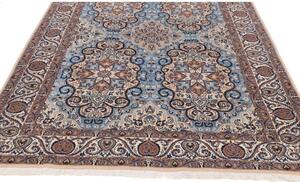 Hnedo modrý perzský koberec Iran Nain 9La 1,80 x 2,90 m