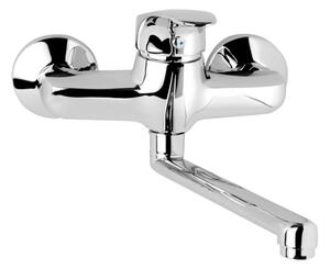 Mereo Mereo, Drezová nástenná batéria, Sonáta, s ramienkom plochým rovným 300 mm, chróm, MER-CB30206N