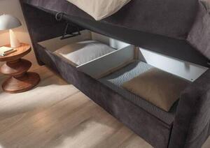 AMERICKÁ POSTEĽ, 180/200 cm, tmavohnedá MID.YOU - Online Only spálne, Online Only