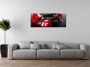 Obraz s hodinami Roses and spa Rozmery: 40 x 40 cm