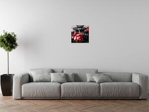 Obraz s hodinami Roses and spa Rozmery: 40 x 40 cm