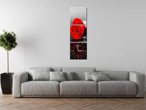 Obraz s hodinami Roses and spa - 3 dielny Rozmery: 90 x 30 cm