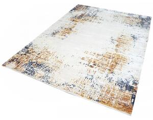 Svetlý modro zlatý koberec - lesklý prskaný koberec 1,40 x 2,00 m