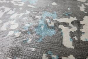 Modrý prskaný koberec s abstraktným motívom - moderný ligotavý koberec 1,70 x 2,40 m