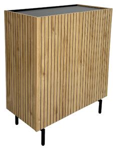 VYSOKÁ KOMODA, čierna, farba duba, 80/95/40 cm Xora - Online Only drobný nábytok, Online Only