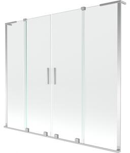 Mexen Velar L Duo, 2-krídlová posuvná vaňová zástena 170 x 150 cm, 8mm číre sklo, chrómová, 896-170-003-02-01