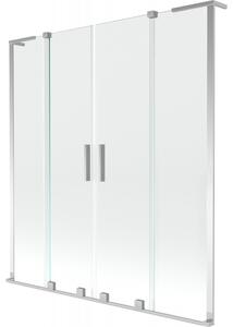 Mexen Velar L Duo, 2-krídlová posuvná vaňová zástena 140 x 150 cm, 8mm číre sklo, chrómová, 896-140-003-02-01