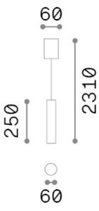 Závesné svietidlo 1x GU10 čierna IP20 Ideal Lux LOOK 352237