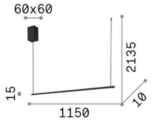 Závesné svietidlo LED 3000K biela IP20 Ideal Lux ESSENCE 367064