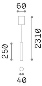Závesné svietidlo 1x GU10 biela IP20 Ideal Lux LOOK 371566