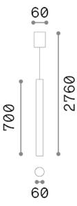 Závesné svietidlo 1x GU10 čierna IP20 Ideal Lux LOOK 352244