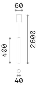 Závesné svietidlo 1x GU10 mosadzná IP20 Ideal Lux LOOK 371597