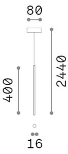 Závesné svietidlo LED 3000K mosadzná IP20 Ideal Lux LOOK 371139