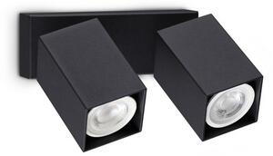 Nástenné svietidlo 2x GU10 čierna IP20 Ideal Lux DYNAMITE 371238