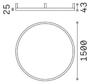 Stropné svietidlo LED 3000K mosadzná IP20 Ideal Lux ORACLE 370330