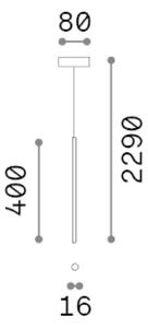 Závesné svietidlo LED 3000K mosadzná IP20 Ideal Lux LOOK 371054
