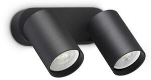 Nástenné svietidlo 2x GU10 čierna IP20 Ideal Lux DYNAMITE 367385