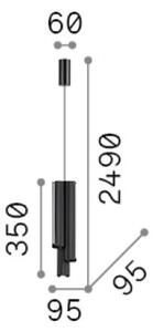 Závesné svietidlo LED 3000K mosadzná IP20 Ideal Lux DORICA 366494