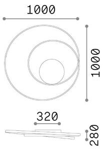 Stropné svietidlo LED 3000K mosadzná IP20 Ideal Lux OZ 365022