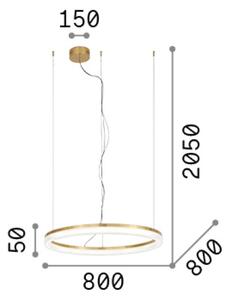Závesné svietidlo LED 3000K biela IP20 Ideal Lux CROWN 339146